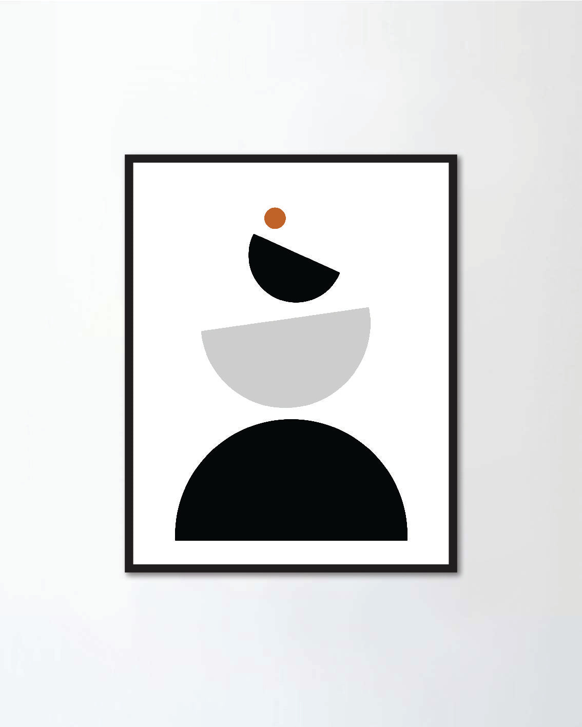 Minimalist geometrical abstract art mid century