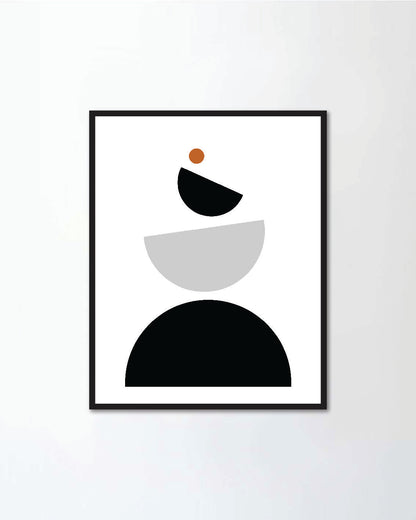 Minimalist geometrical abstract art mid century