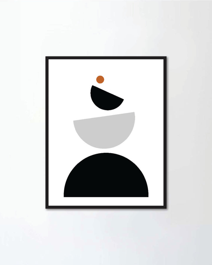 Minimalist geometrical abstract art mid century