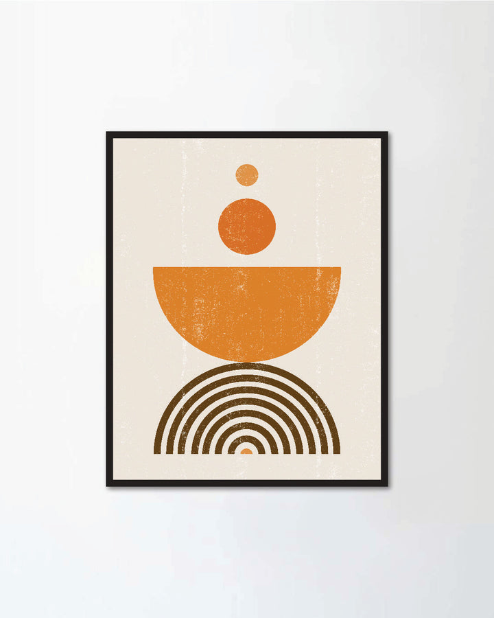 Burnt orange sun print boho