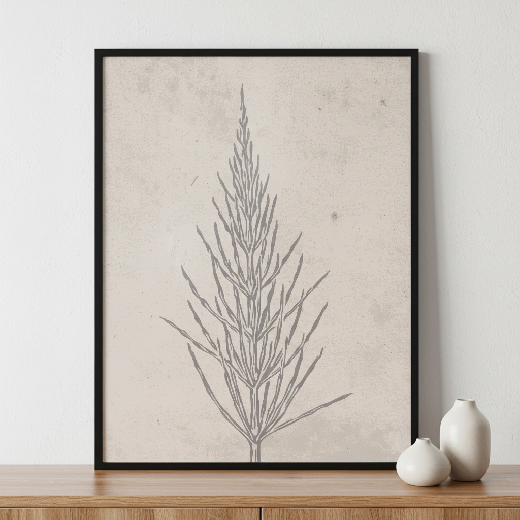 Set of botanical posters ภาพติดผังสไตล์ธรรมชาติ สำหรับตกแต่งบ้านและคอนโด พร้อมกรอบคุณภาพ
