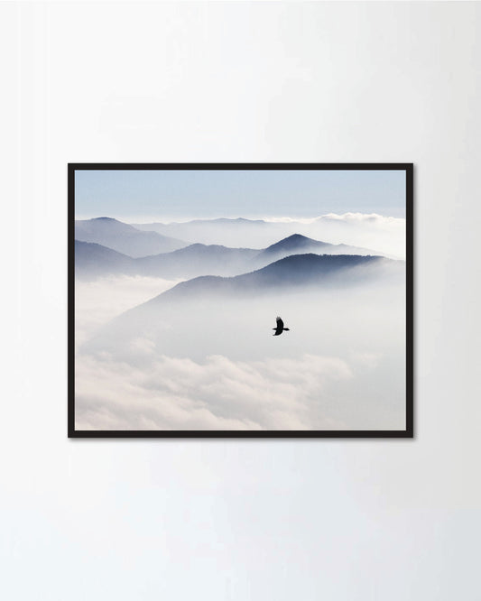 Silhouettes of mountains