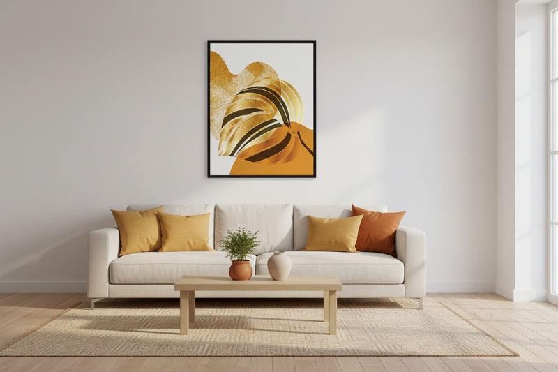 Botanical and gold abstract