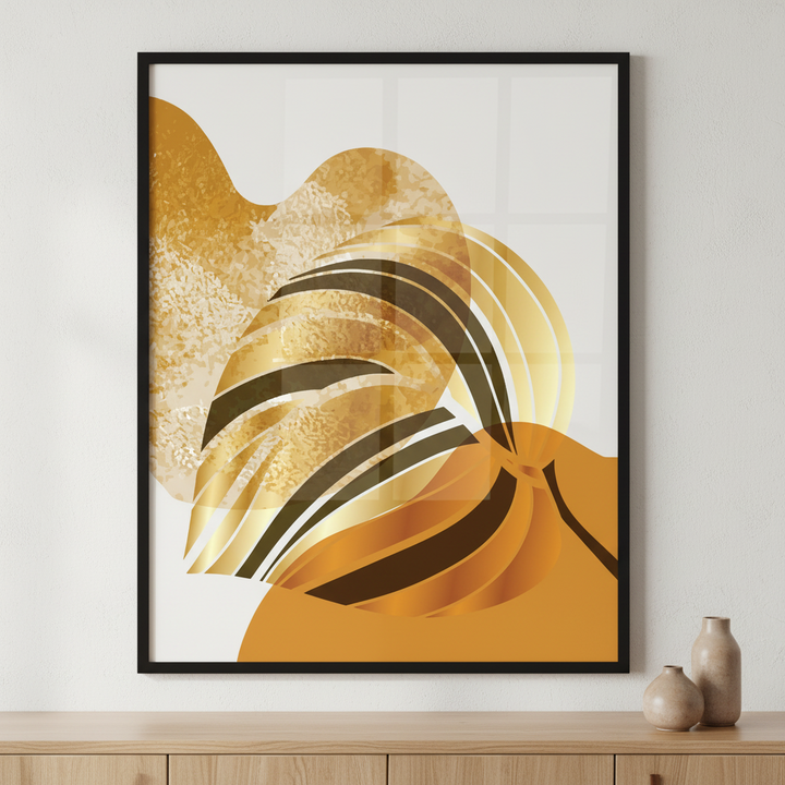 Botanical and gold abstract