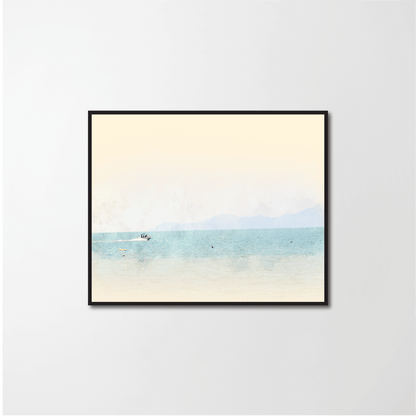Abstract speed boat in sea