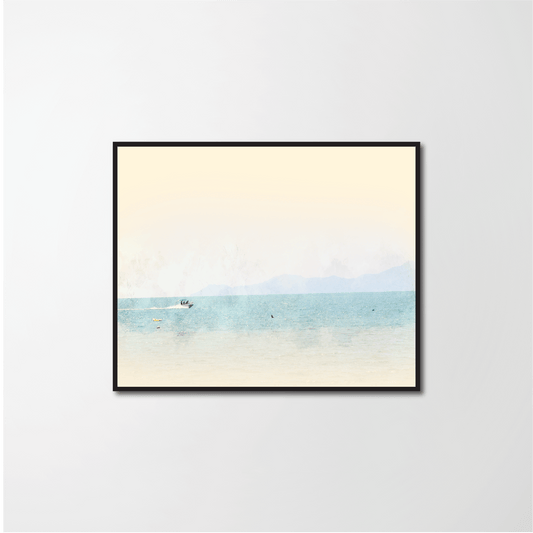 Abstract speed boat in sea