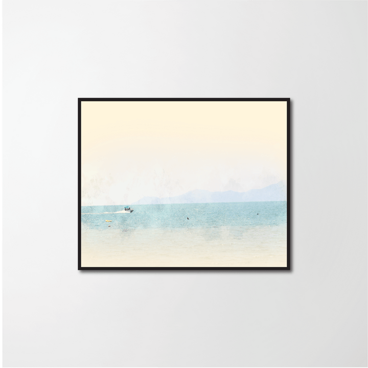 Abstract speed boat in sea