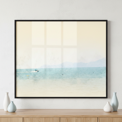 Abstract speed boat in sea