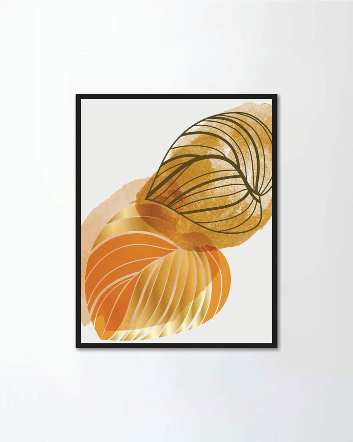 Botanical and gold abstract