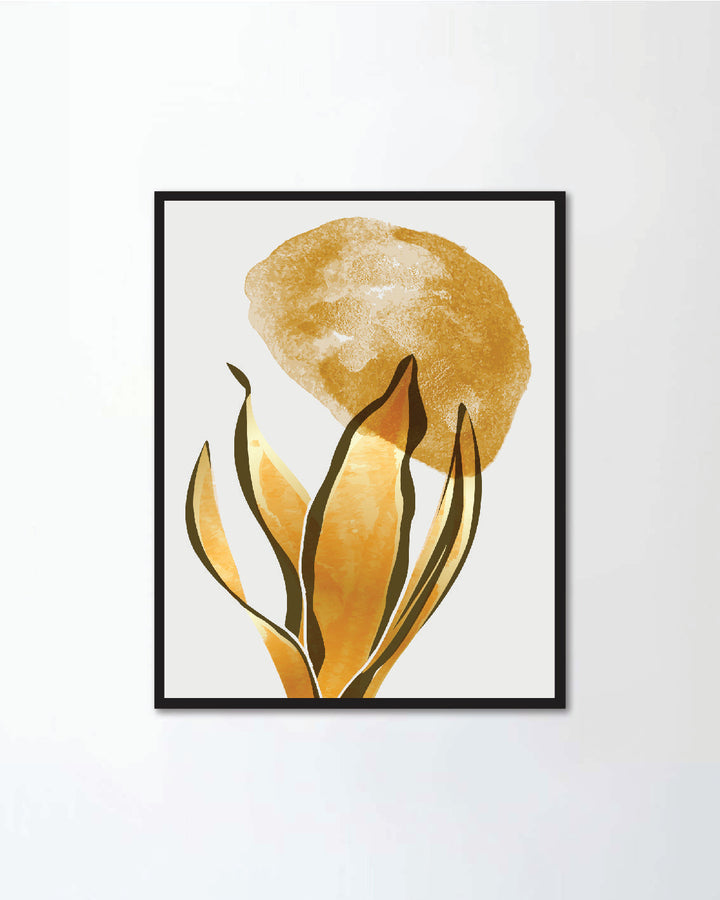 Botanical and gold abstract