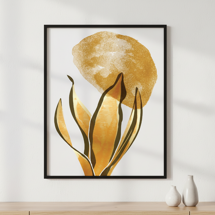 Botanical and gold abstract