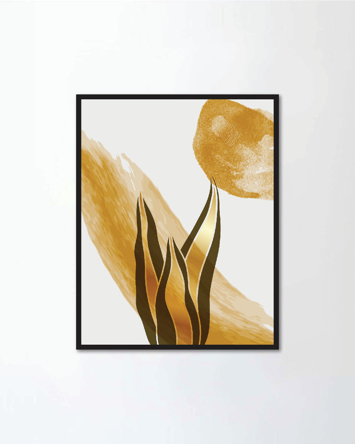 Botanical and gold abstract