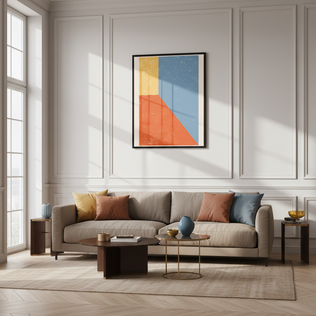 Minimal 20s geometric design poster