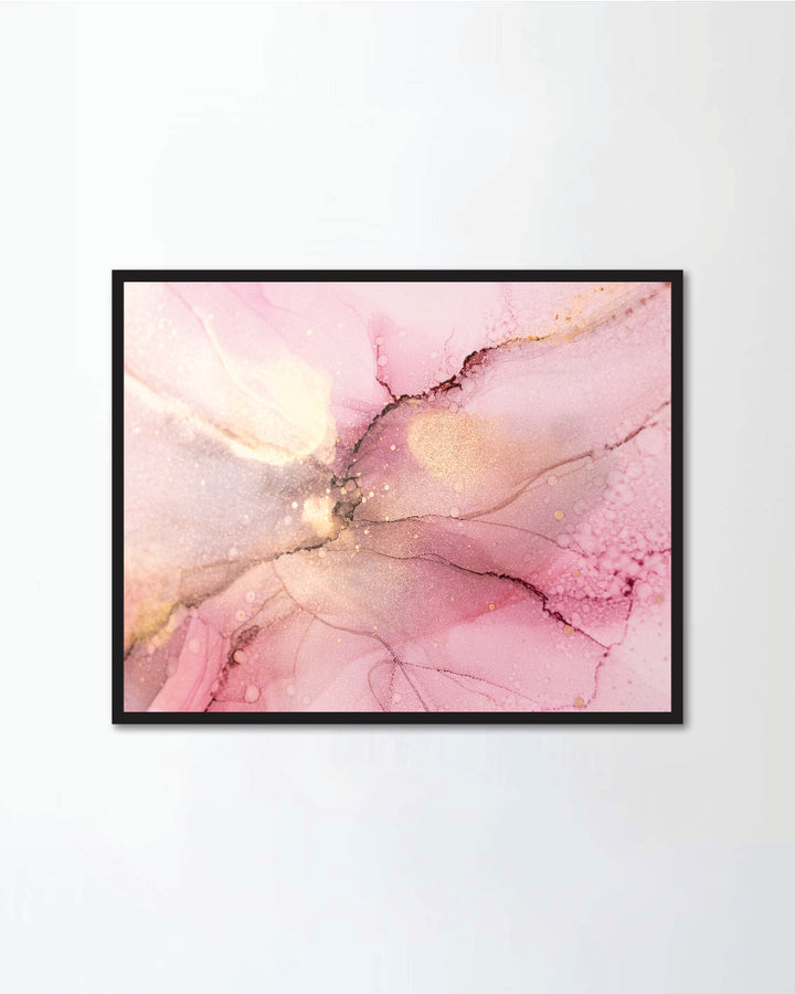 Abstract pink and gold fragment of colorful background