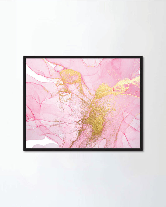 Alcohol ink pink abstract