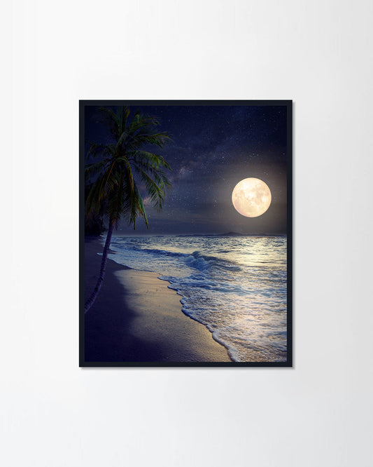 Beach with Milky Way star