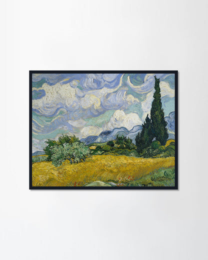 Wheat Field with Cypresses (Canvas)