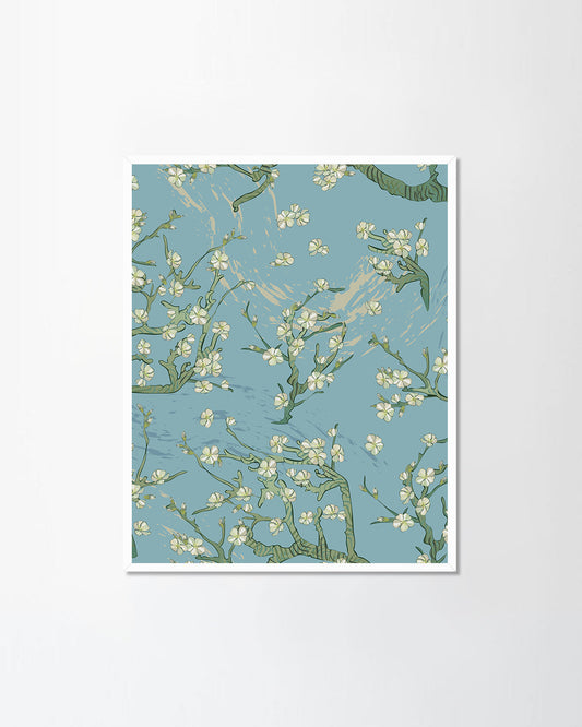 Spring almond branch