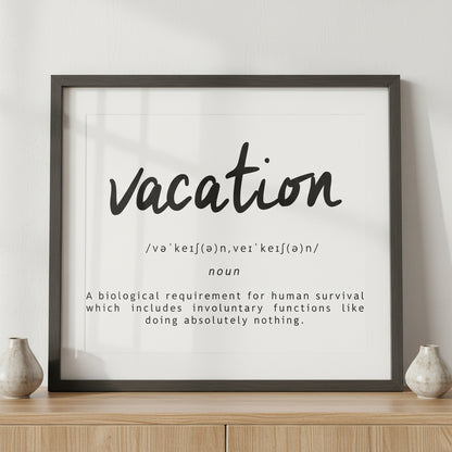 Vacation ภาพติดผังสไตล์นามธรรม สำหรับตกแต่งบ้านและคอนโด พร้อมกรอบคุณภาพ