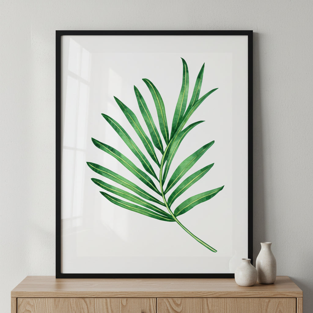 Fern green leaves