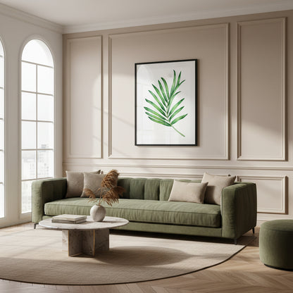 Fern green leaves