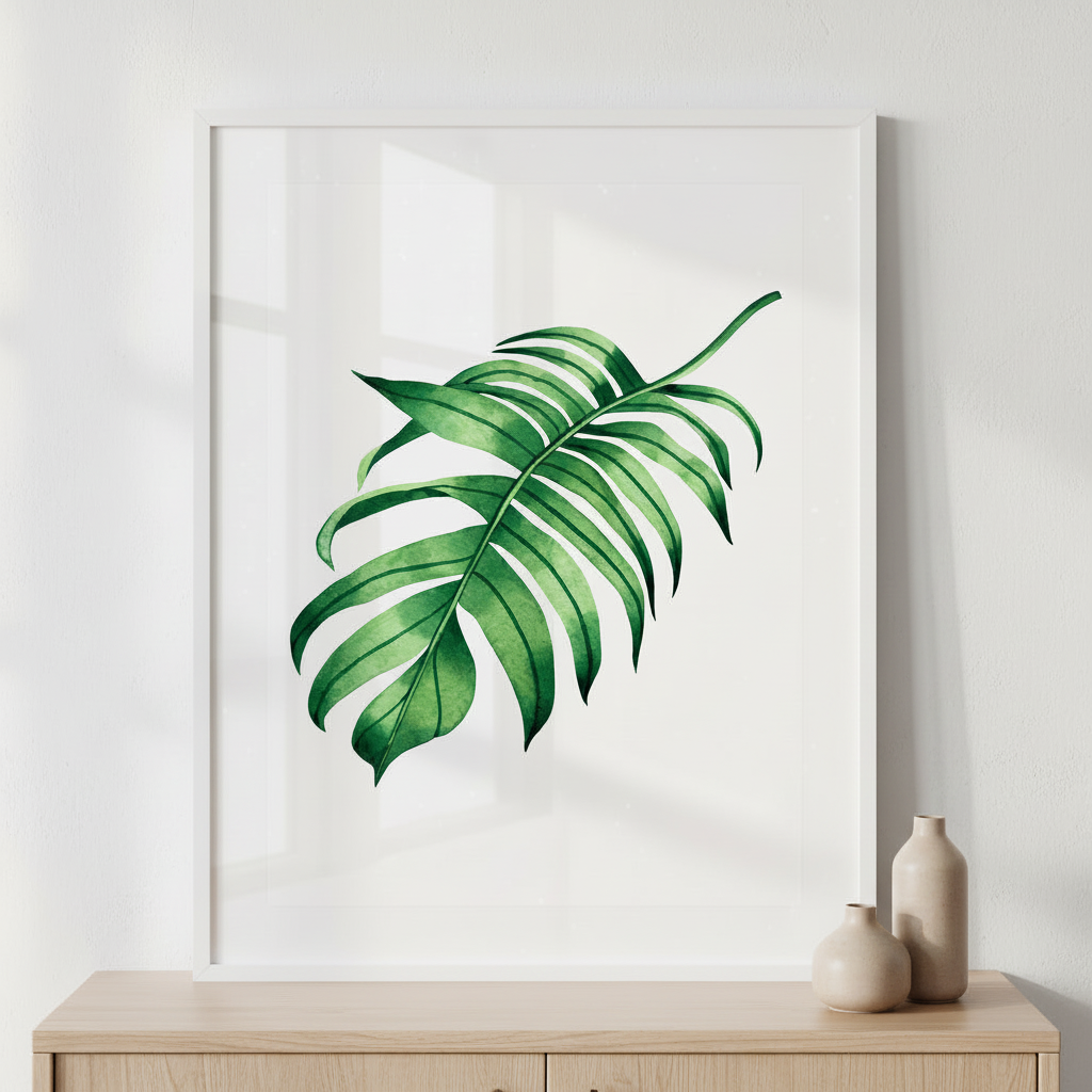 Fern green leaves