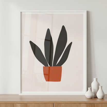 Leaves in pot