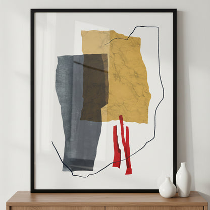 Minimalist hand painted ภาพติดผังสไตล์นามธรรม สำหรับตกแต่งบ้านและคอนโด พร้อมกรอบคุณภาพ