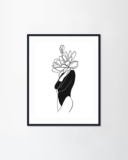 Mystical surreal woman