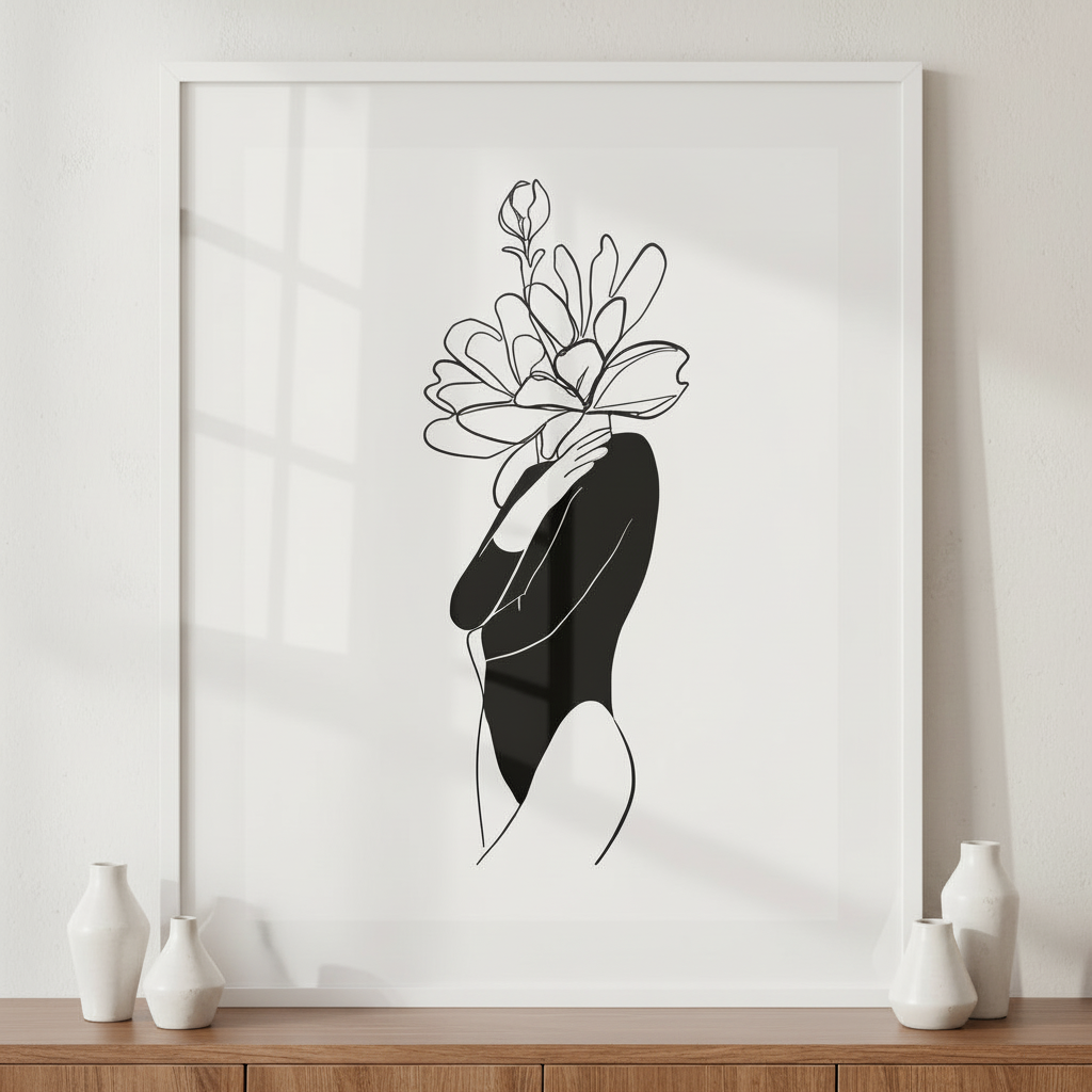 Mystical surreal woman