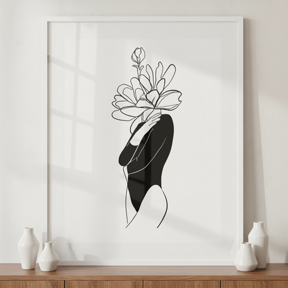 Mystical surreal woman