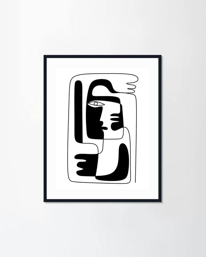 Man with hands tribal portrait