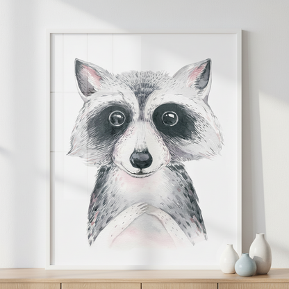 Cute baby raccoon