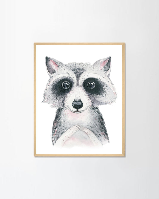 Cute baby raccoon (Canvas)