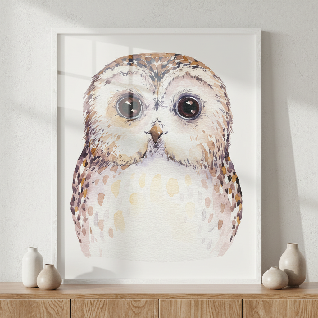 Cute baby owl