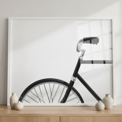 Black retro bicycle