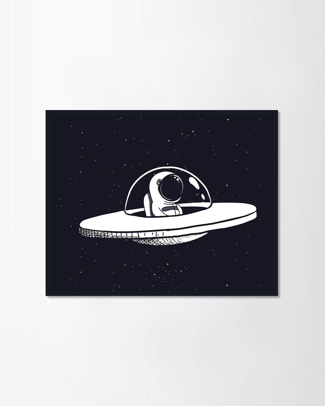 Astronaut in a flying saucer