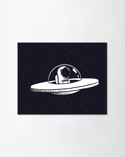 Astronaut in a flying saucer