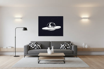 Astronaut in a flying saucer