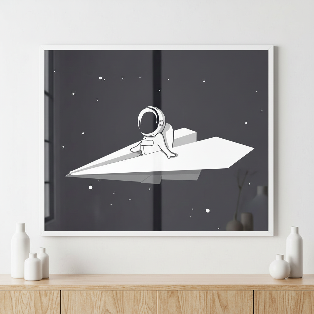 Airplane through universe