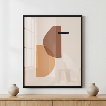 Abstract Shapes ภาพติดผังสไตล์สแกนดิเนเวีย สำหรับตกแต่งบ้านและคอนโด พร้อมกรอบคุณภาพ