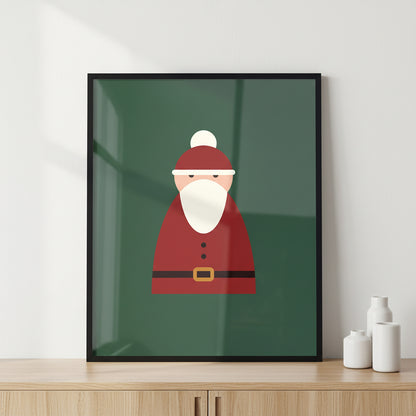 Santa l ภาพติดผังสไตล์สแกนดิเนเวีย สำหรับตกแต่งบ้านและคอนโด พร้อมกรอบคุณภาพ