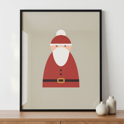 Santa ll ภาพติดผังสไตล์สแกนดิเนเวีย สำหรับตกแต่งบ้านและคอนโด พร้อมกรอบคุณภาพ