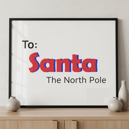 To the north pole ภาพติดผังสไตล์สแกนดิเนเวีย สำหรับตกแต่งบ้านและคอนโด พร้อมกรอบคุณภาพ