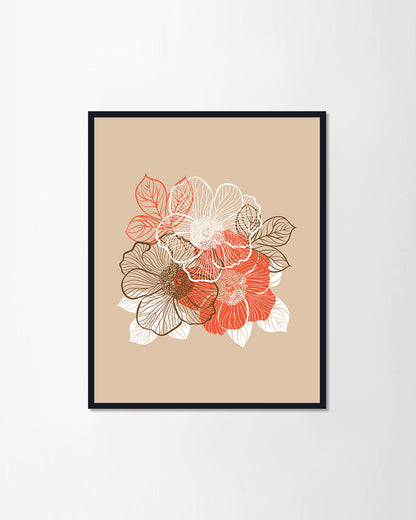 Flowers of peony