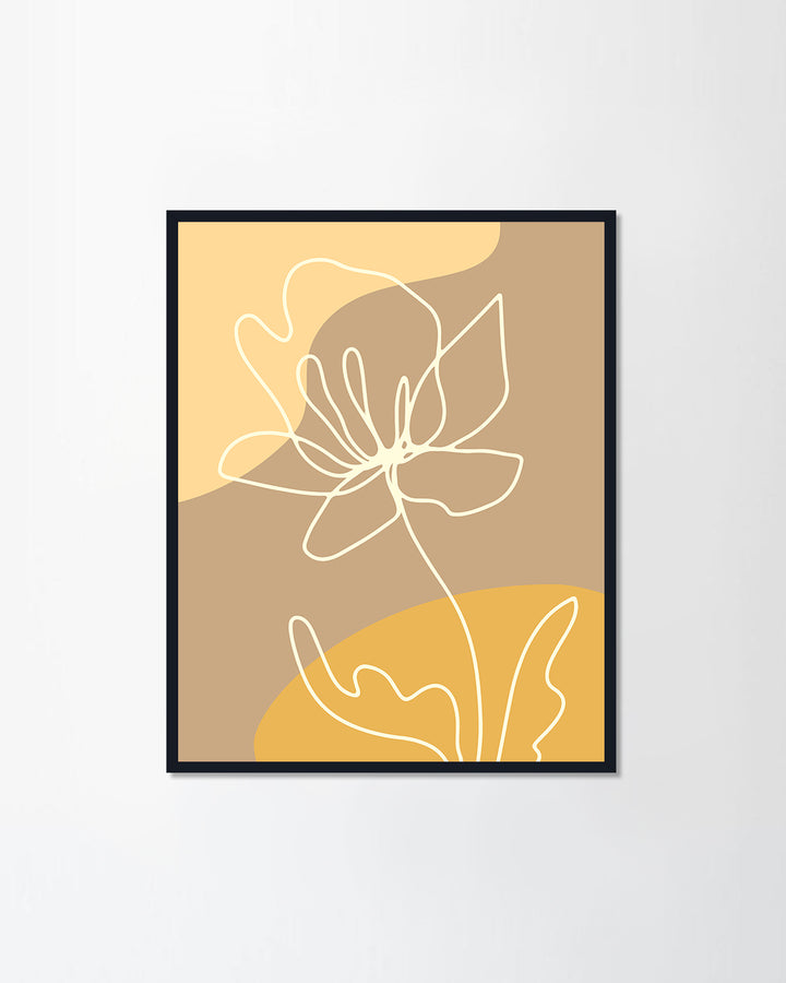 Modern art abstract floral