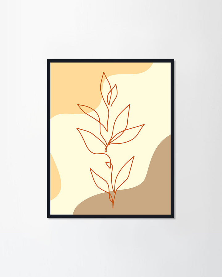 Modern art abstract floral