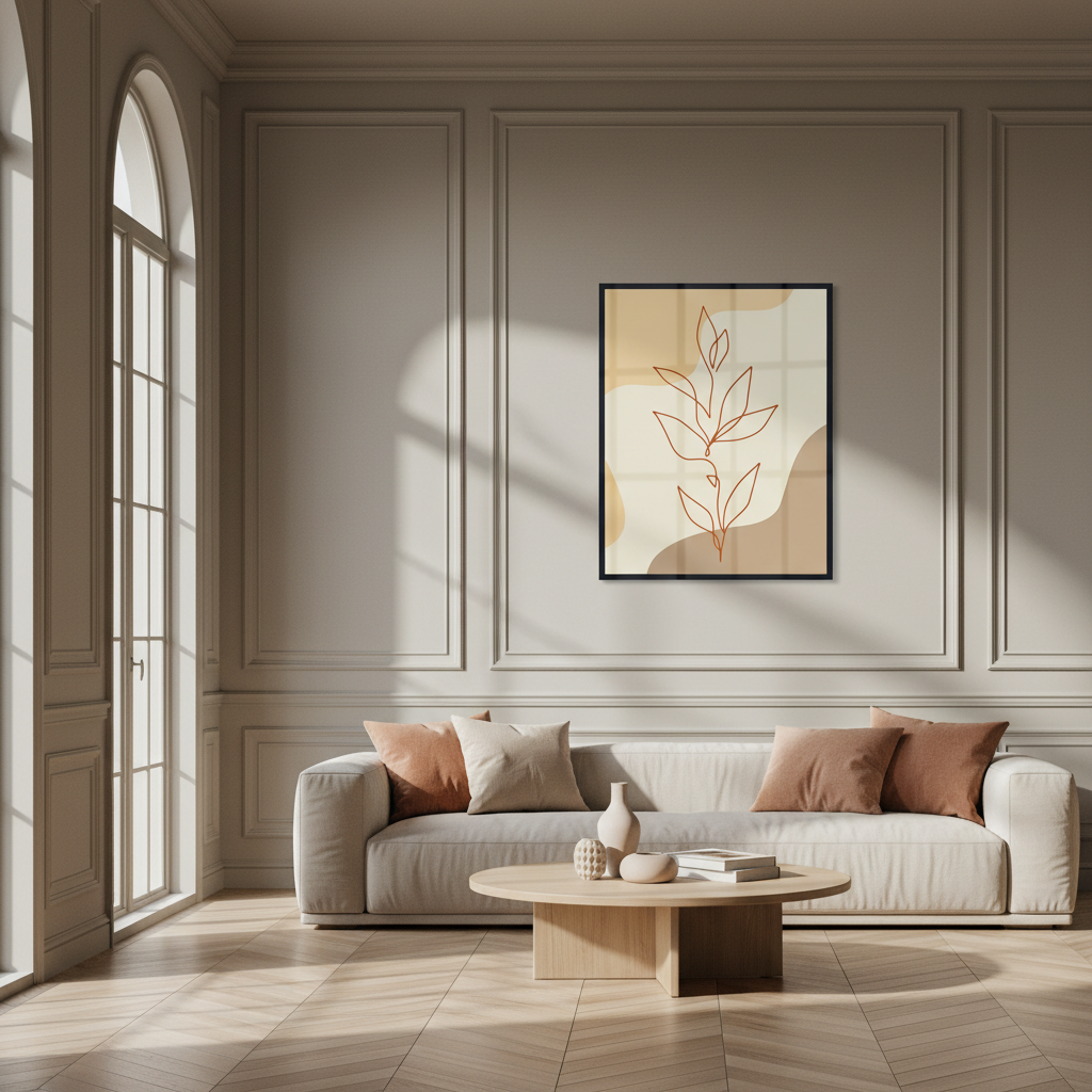 Modern art abstract floral