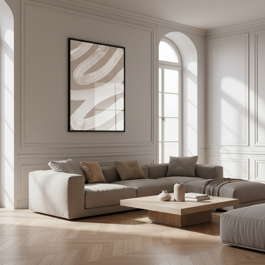 mid century neutral beige