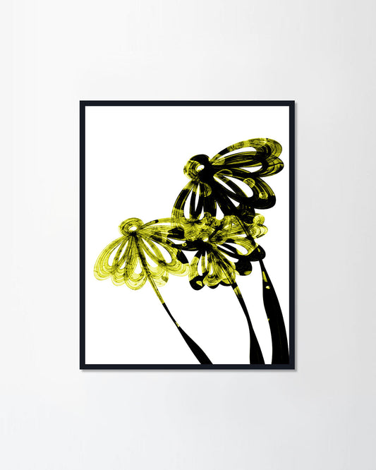 Floral style smoke yellow